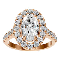 RI-1895 Rose Gold Ring SET - Front View