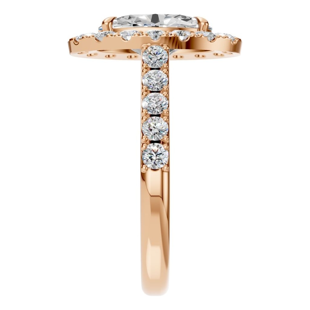 RI-1895 Rose Gold Ring SET - Side View