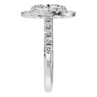 RI-1895 White Gold Ring SET - Side View