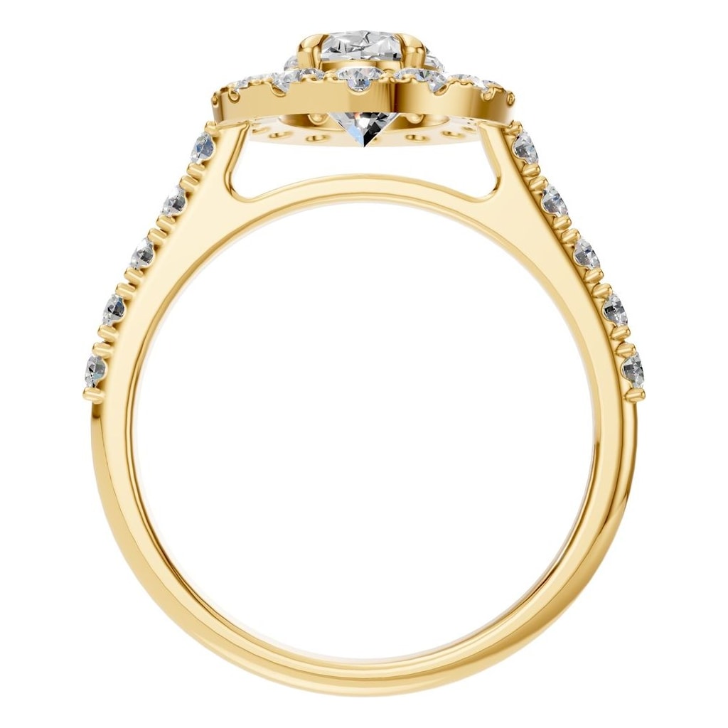 RI-1895 Yellow Gold Ring SET - Top View