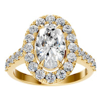 RI-1895 Yellow Gold Ring SET - Front View