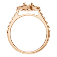 RI-1895 Rose Gold Ring UNSET - Top View