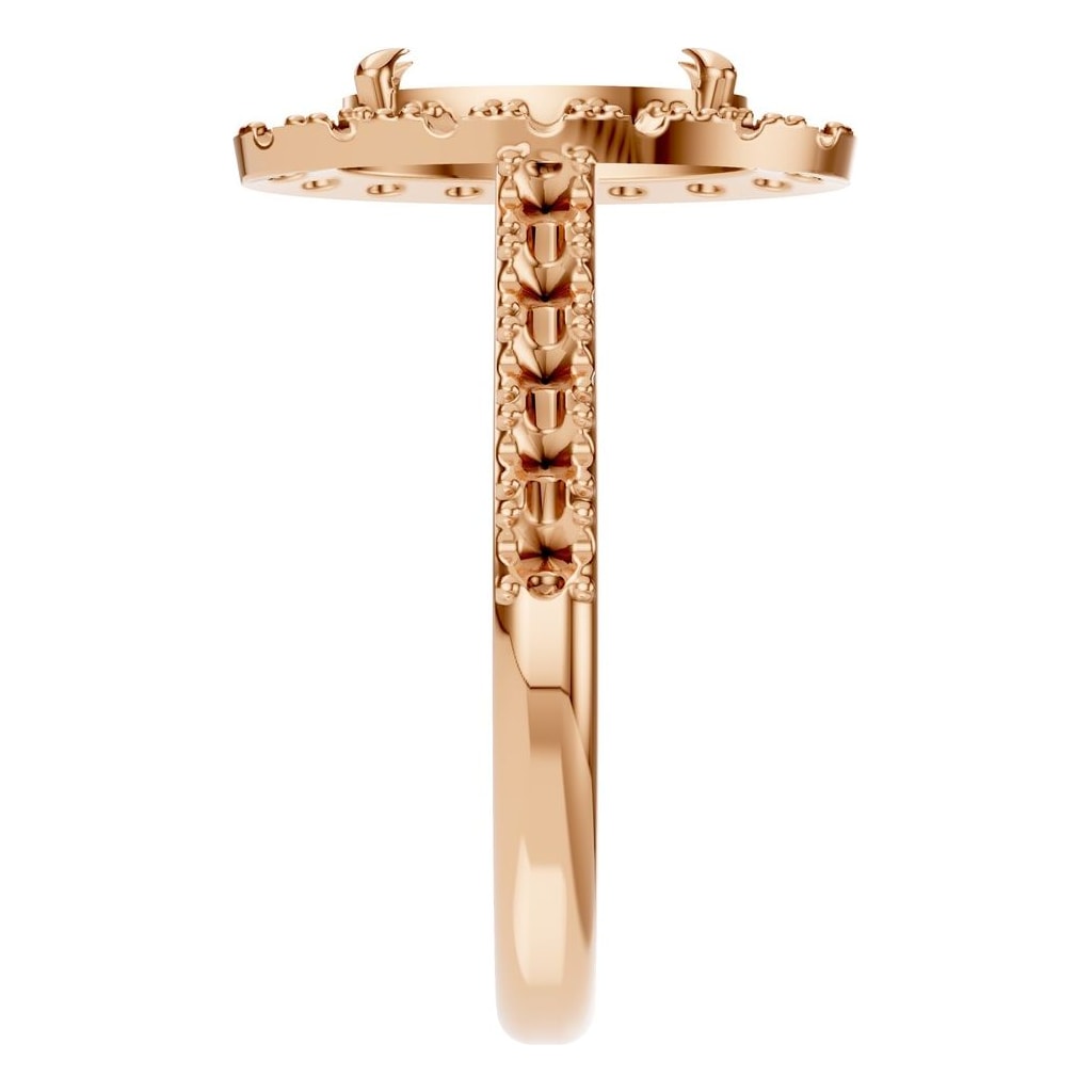 RI-1895 Rose Gold Ring UNSET - Side View