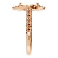 RI-1895 Rose Gold Ring UNSET - Side View
