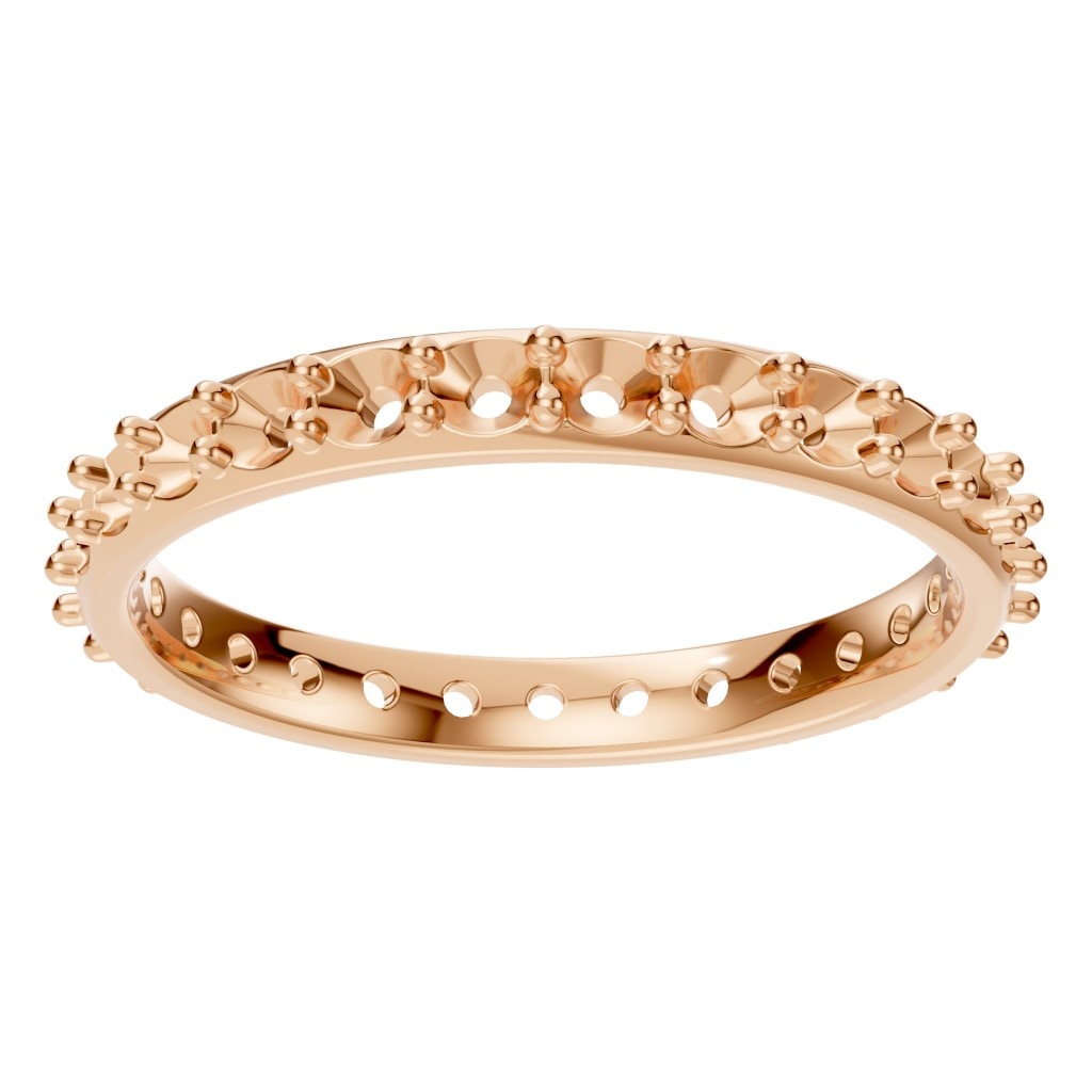 RI-1907 Rose Gold Ring UNSET - Front View