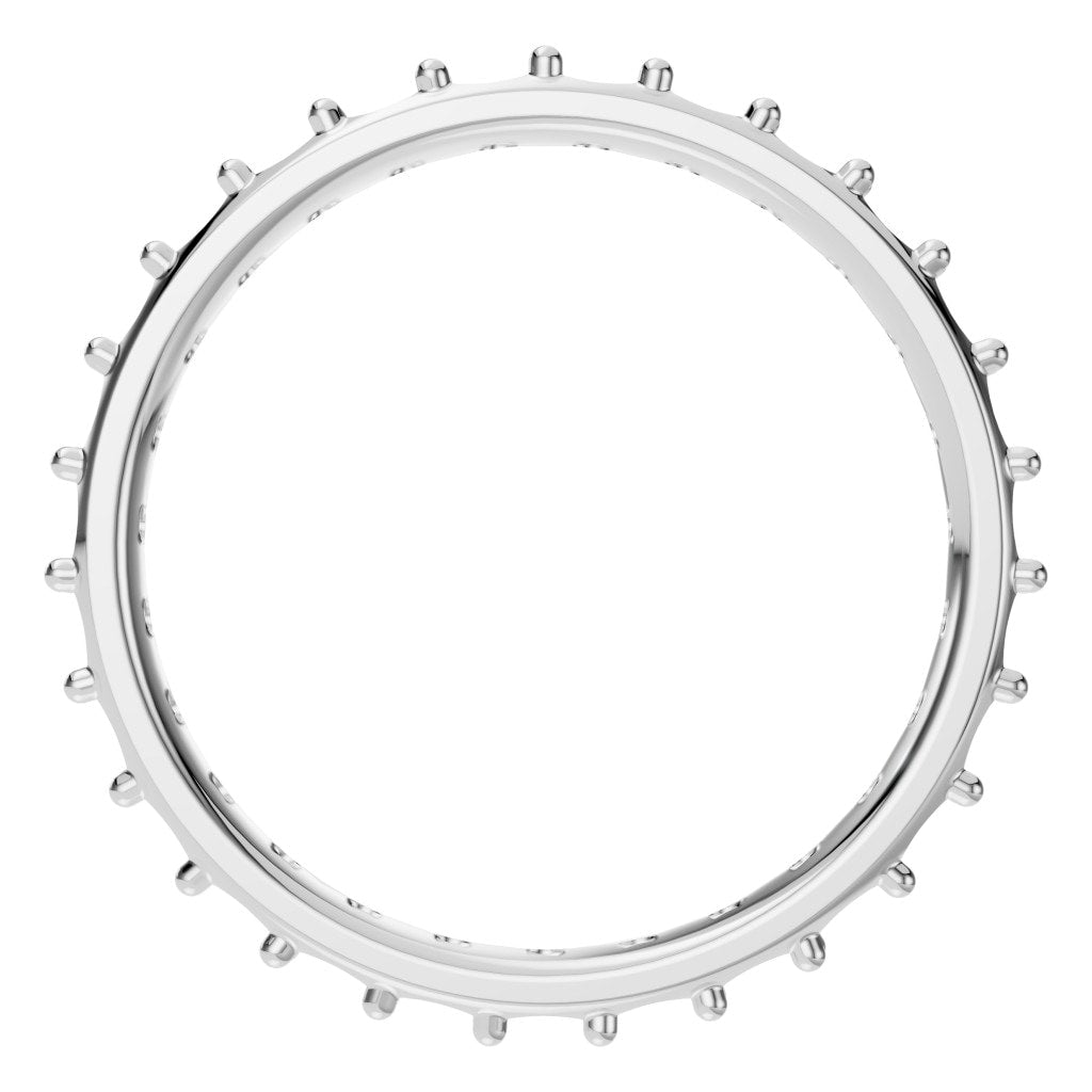 RI-1907 White Gold Ring UNSET - Top View