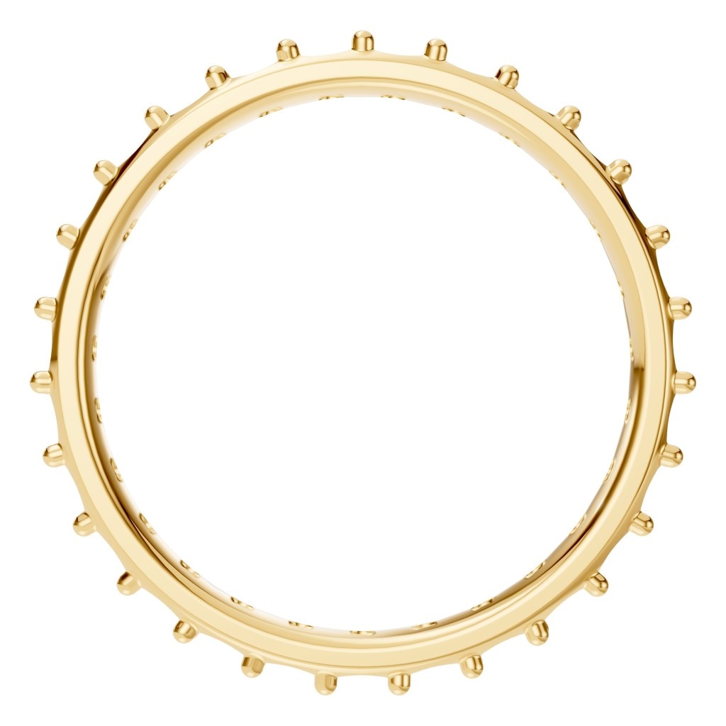 RI-1907 Yellow Gold Ring UNSET - Top View