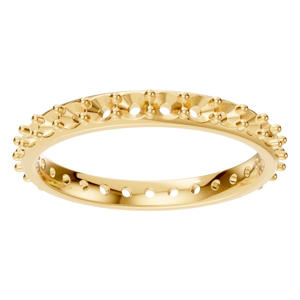 RI-1907 Yellow Gold Ring UNSET - Front View