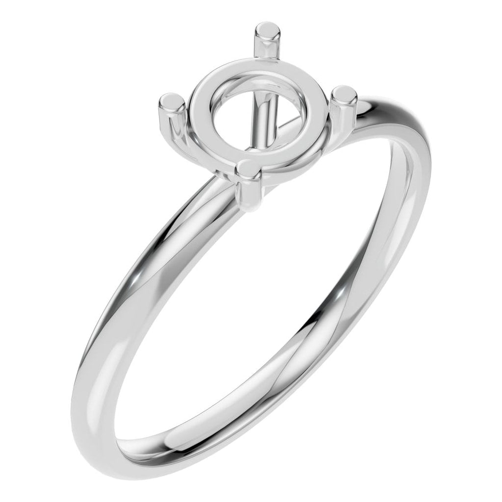 RI-1979 White Gold Ring UNSET - Main View