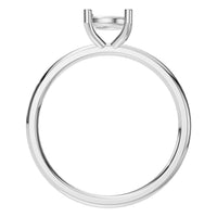 RI-1979 White Gold Ring UNSET - Top View