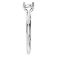 RI-1979 White Gold Ring UNSET - Side View