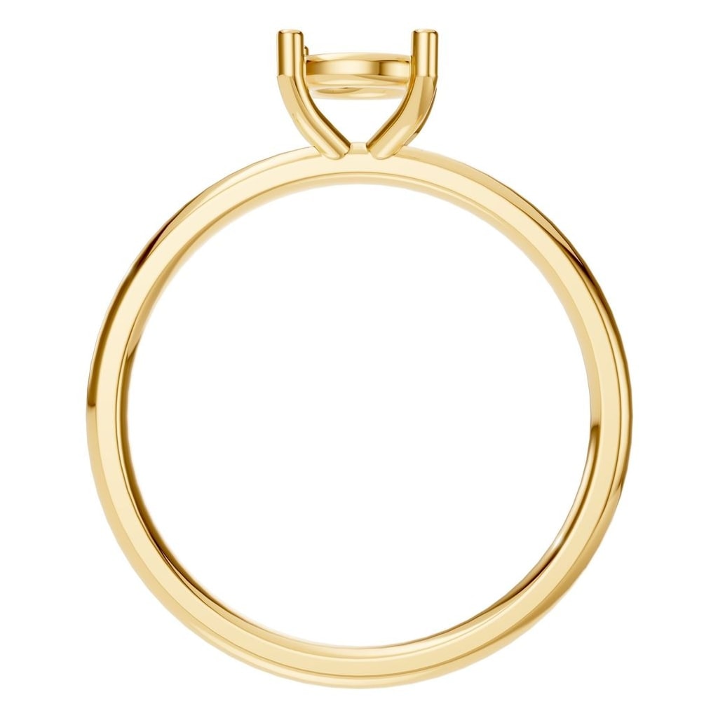 RI-1979 Yellow Gold Ring UNSET - Top View