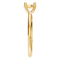 RI-1979 Yellow Gold Ring UNSET - Side View