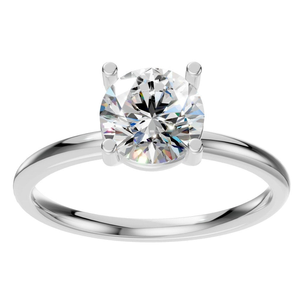 RI-1979 White Gold Ring SET - Front View