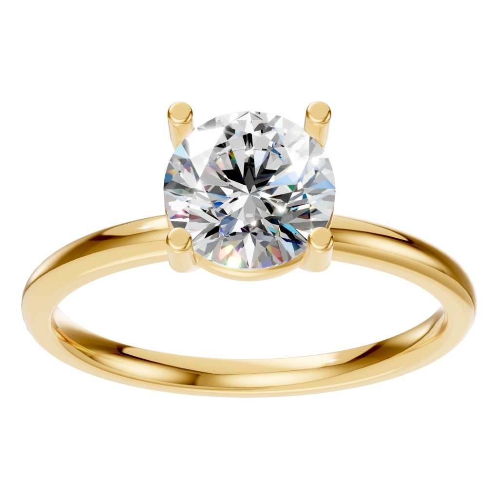 RI-1979 Yellow Gold Ring SET - Front View