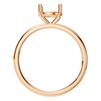 RI-1979 Rose Gold Ring UNSET - Top View