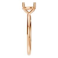 RI-1979 Rose Gold Ring UNSET - Side View