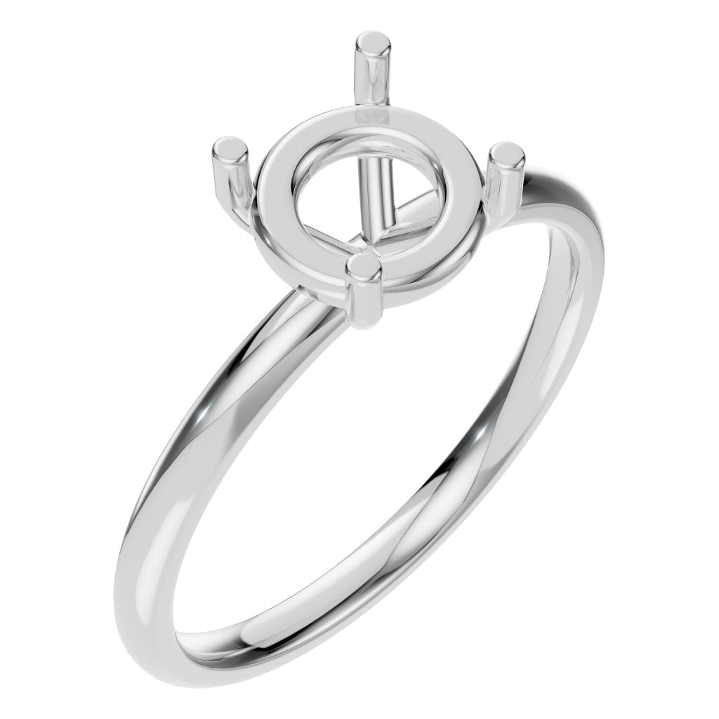 RI-1979 White Gold Ring UNSET - Main View