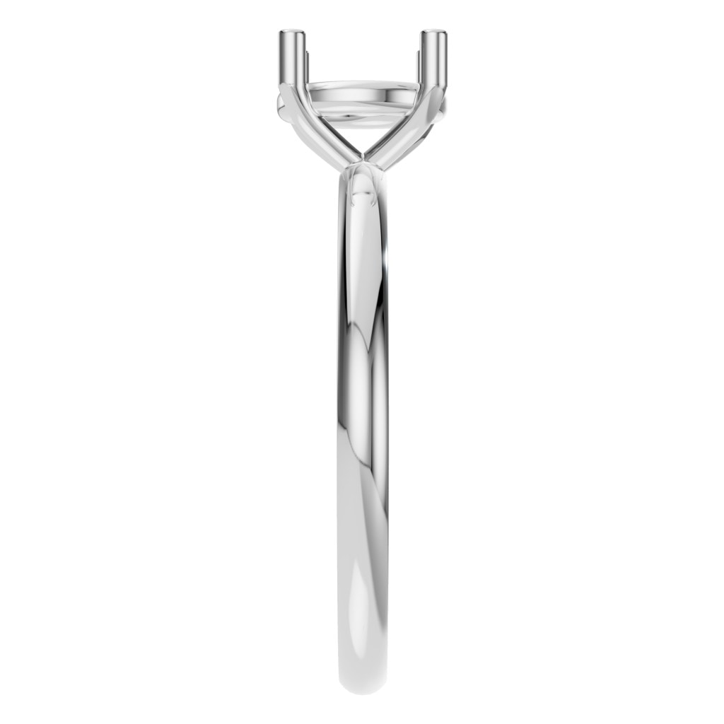 RI-1979 White Gold Ring UNSET - Side View