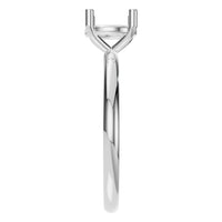 RI-1979 White Gold Ring UNSET - Side View