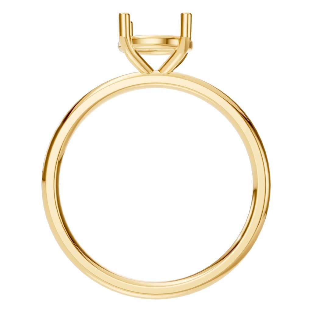 RI-1979 Yellow Gold Ring UNSET - Top View