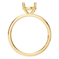 RI-1979 Yellow Gold Ring UNSET - Top View