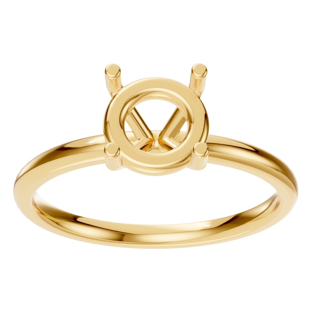 RI-1979 Yellow Gold Ring UNSET - Front View