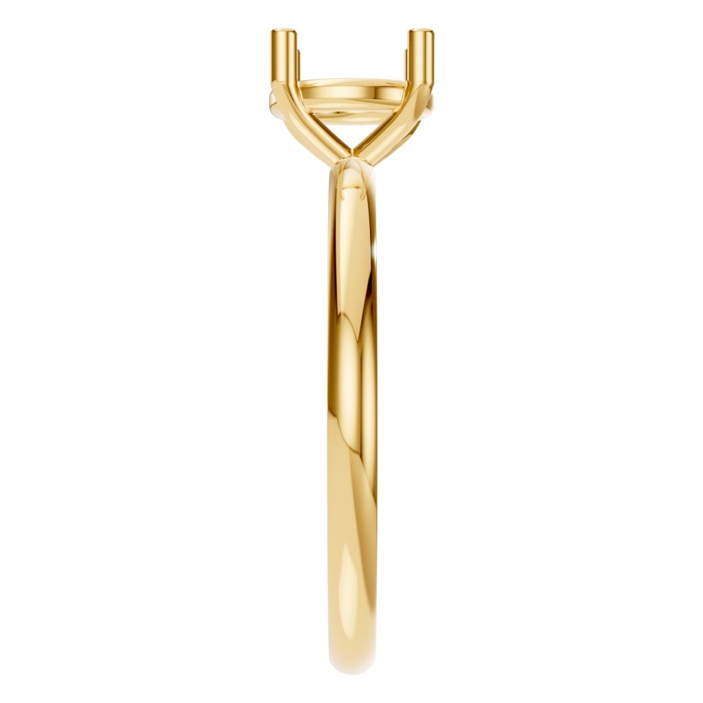 RI-1979 Yellow Gold Ring UNSET - Side View