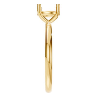 RI-1979 Yellow Gold Ring UNSET - Side View