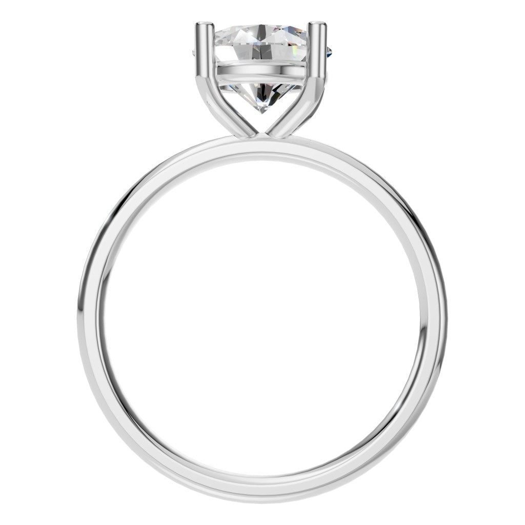 RI-1979 White Gold Ring SET - Top View