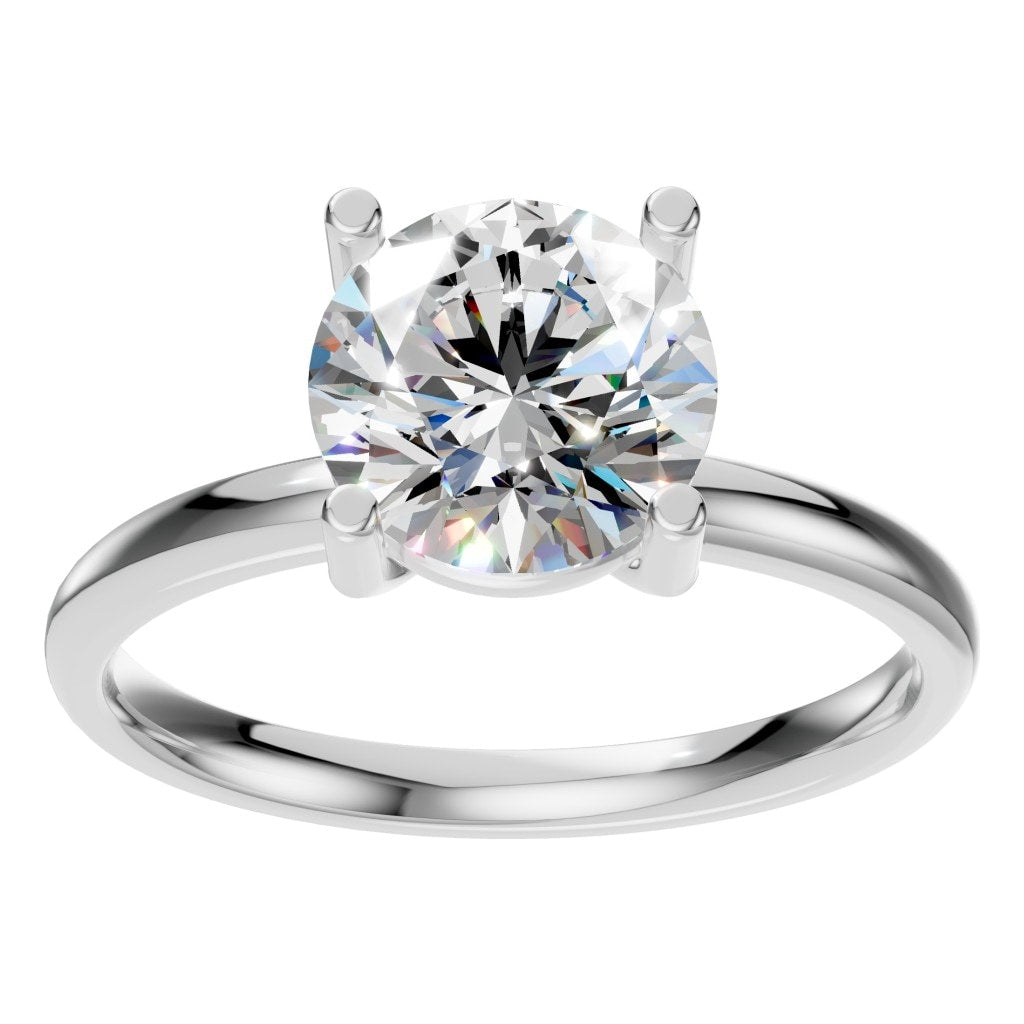 RI-1979 White Gold Ring SET - Front View