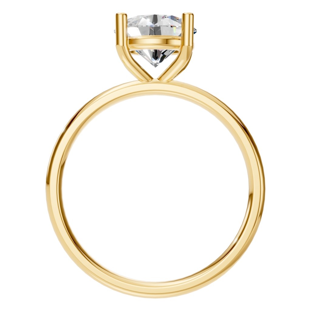 RI-1979 Yellow Gold Ring SET - Top View