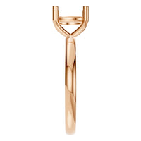 RI-1979 Rose Gold Ring UNSET - Side View
