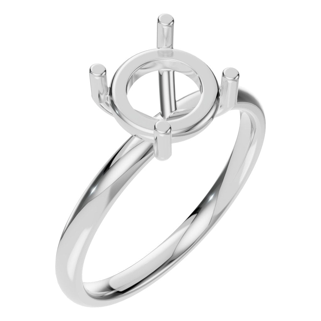 RI-1979 White Gold Ring UNSET - Main View