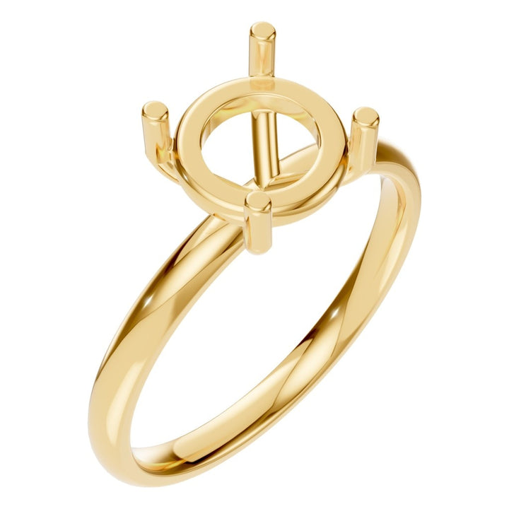 Solitaire Ring Mounting - Round 7.3mm