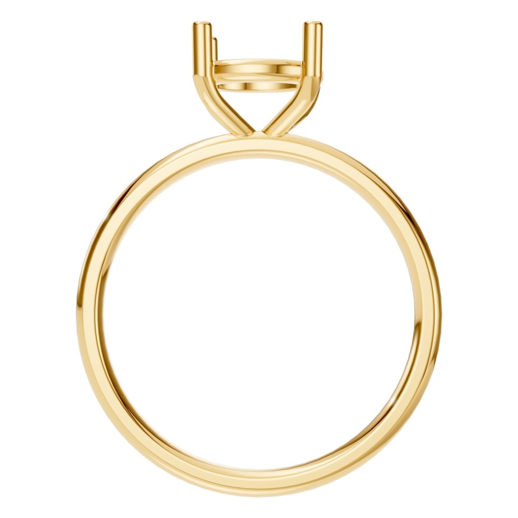 RI-1979 Yellow Gold Ring UNSET - Top View