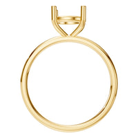 RI-1979 Yellow Gold Ring UNSET - Top View