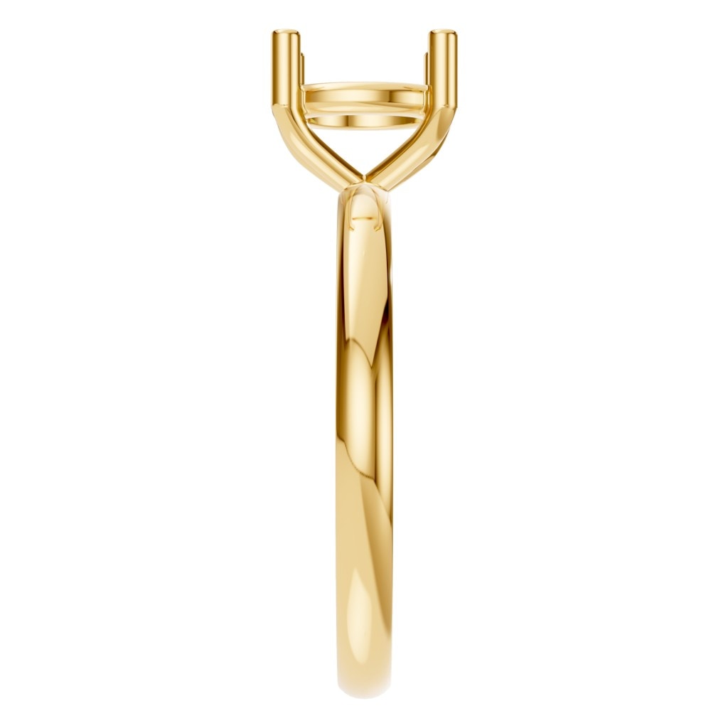 RI-1979 Yellow Gold Ring UNSET - Side View