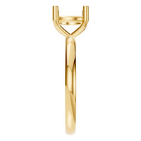 RI-1979 Yellow Gold Ring UNSET - Side View
