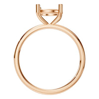 RI-1979 Rose Gold Ring UNSET - Top View