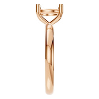 RI-1979 Rose Gold Ring UNSET - Side View