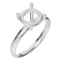 RI-1979 White Gold Ring UNSET - Main View