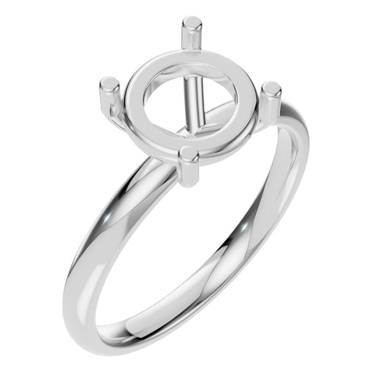 RI-1979 White Gold Ring UNSET - Main View