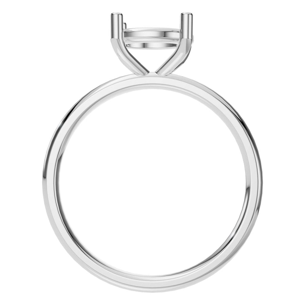 RI-1979 White Gold Ring UNSET - Top View