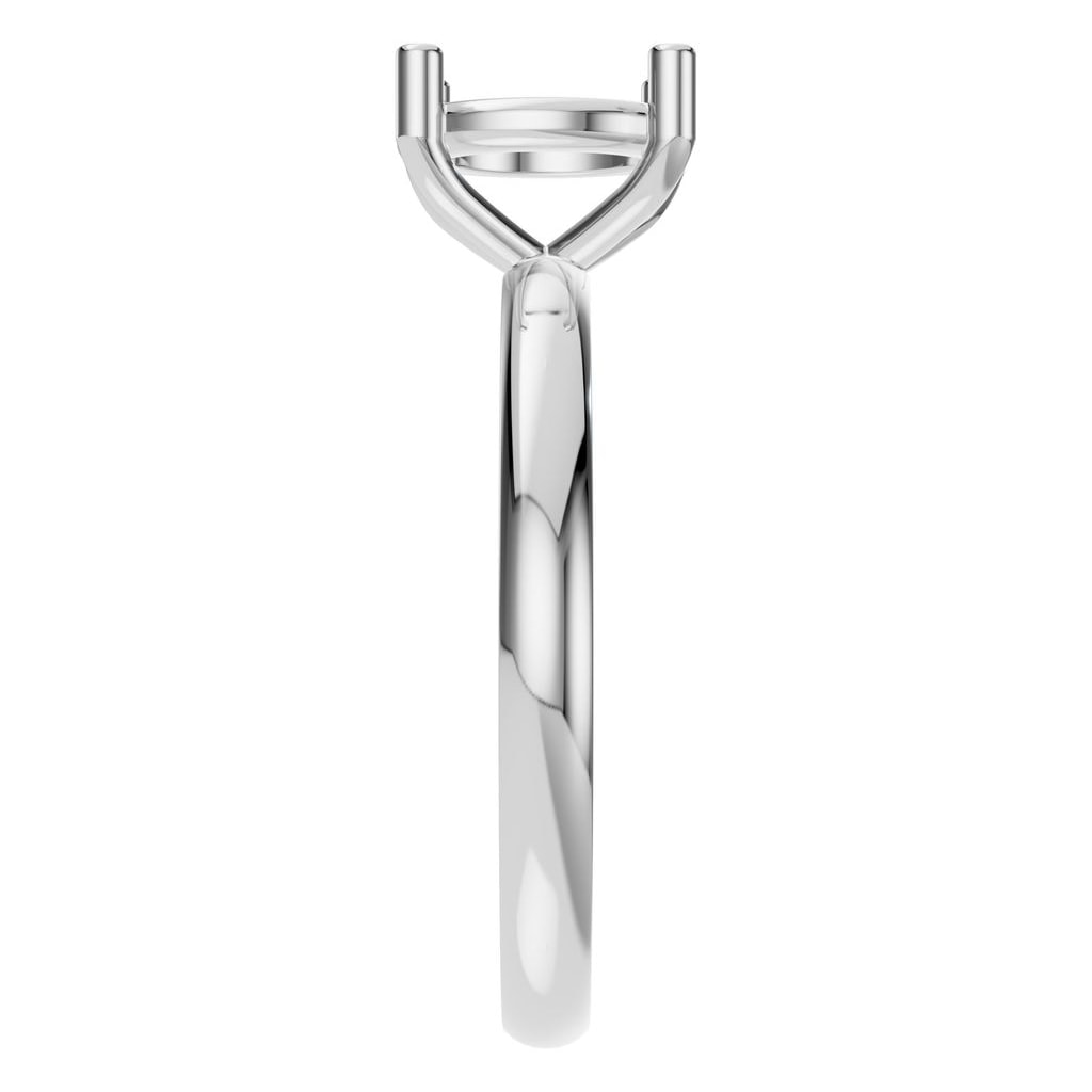 RI-1979 White Gold Ring UNSET - Side View