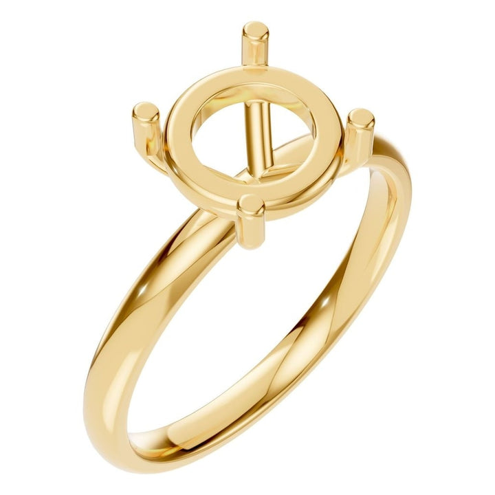 Solitaire Ring Mounting - Round 8mm