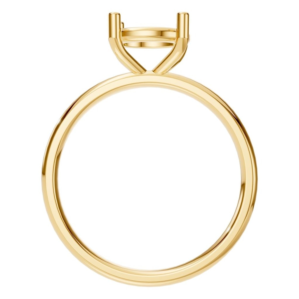 RI-1979 Yellow Gold Ring UNSET - Top View