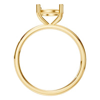 RI-1979 Yellow Gold Ring UNSET - Top View