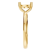 RI-1979 Yellow Gold Ring UNSET - Side View