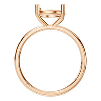RI-1979 Rose Gold Ring UNSET - Top View